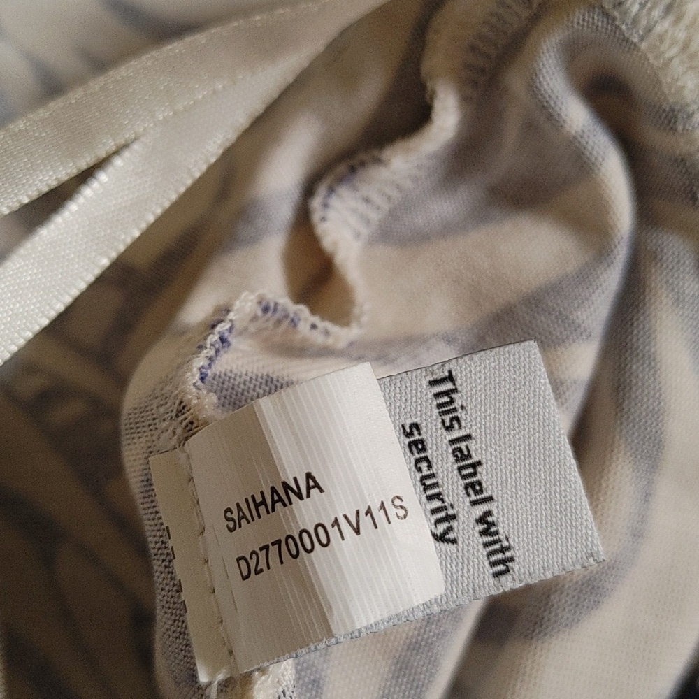 Vintage DVF Saihana Silk Dress Blue & Off-White Size 6/8 - Picture 10 of 16
